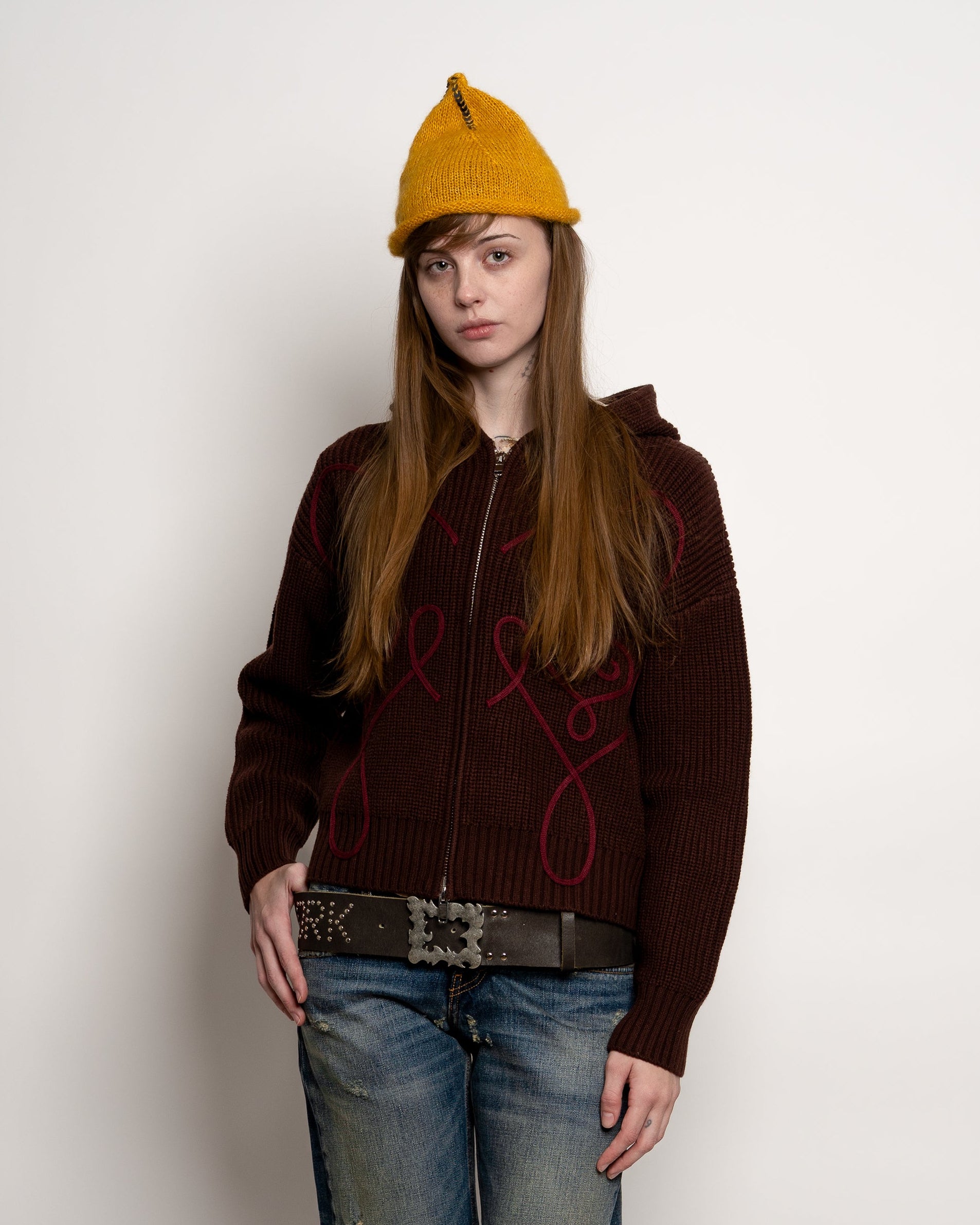 Chio Mohair Beanie in Yellow