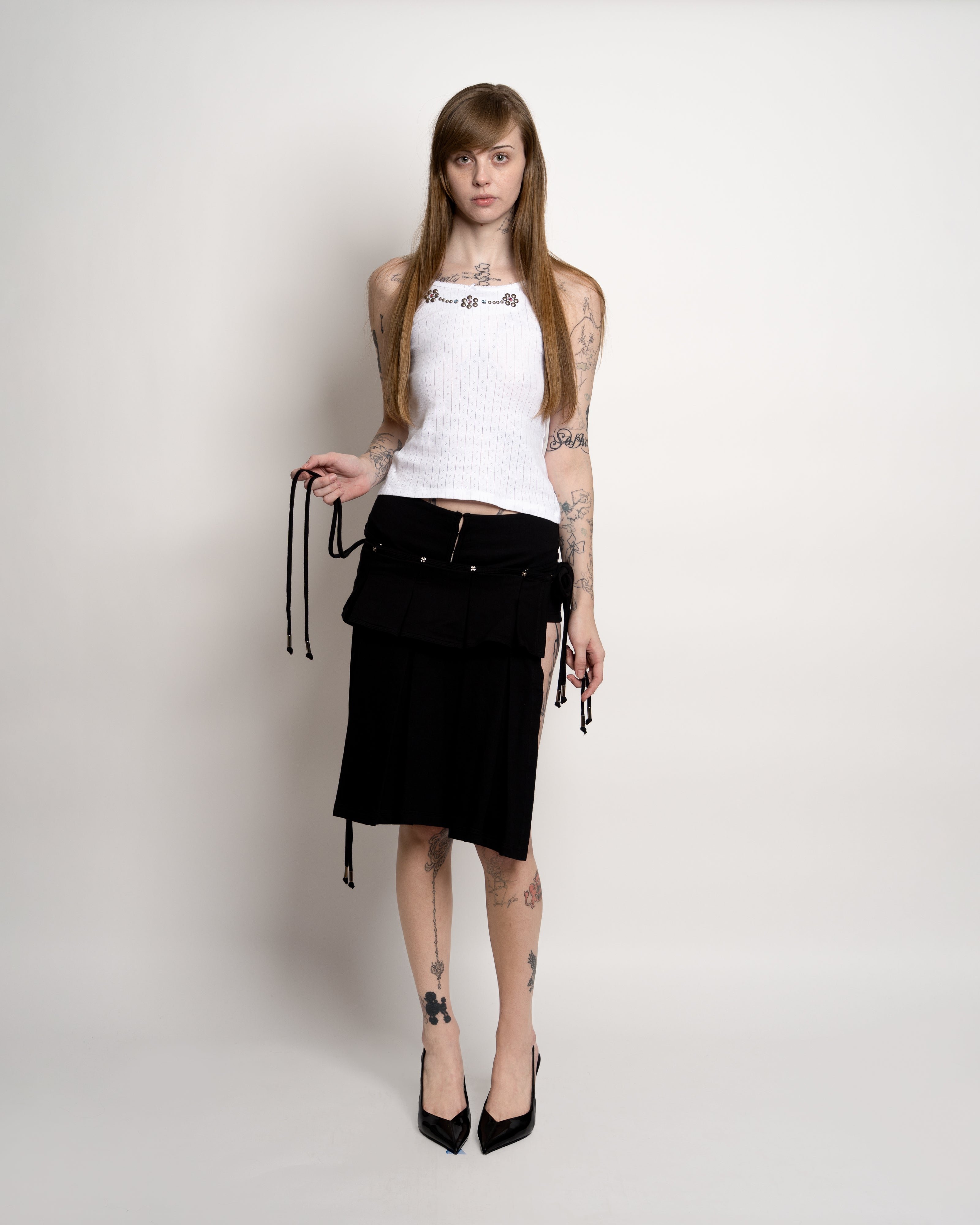 Black Layer Modular Microshorts, Mini and Midi Skirt