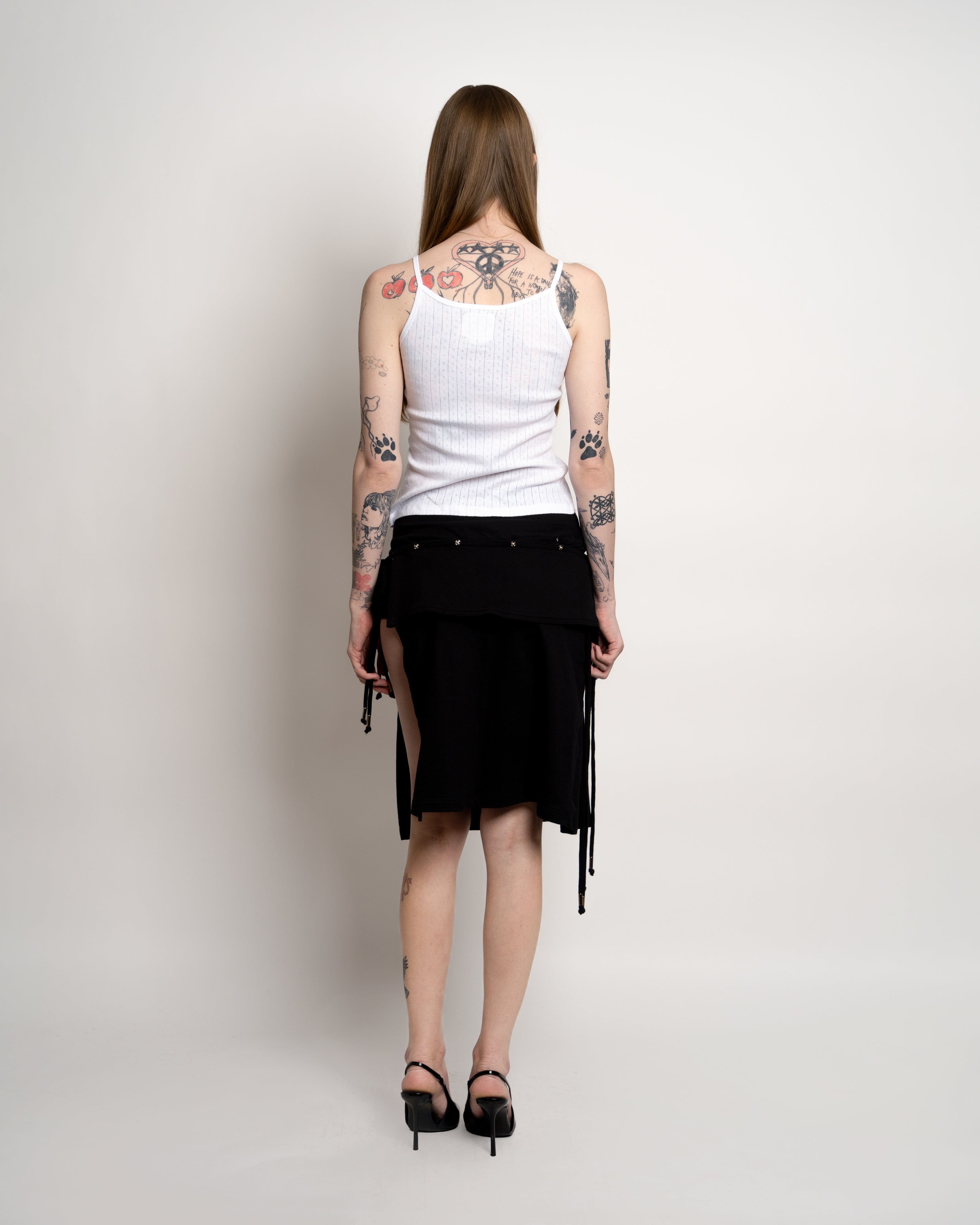 Black Layer Modular Microshorts, Mini and Midi Skirt