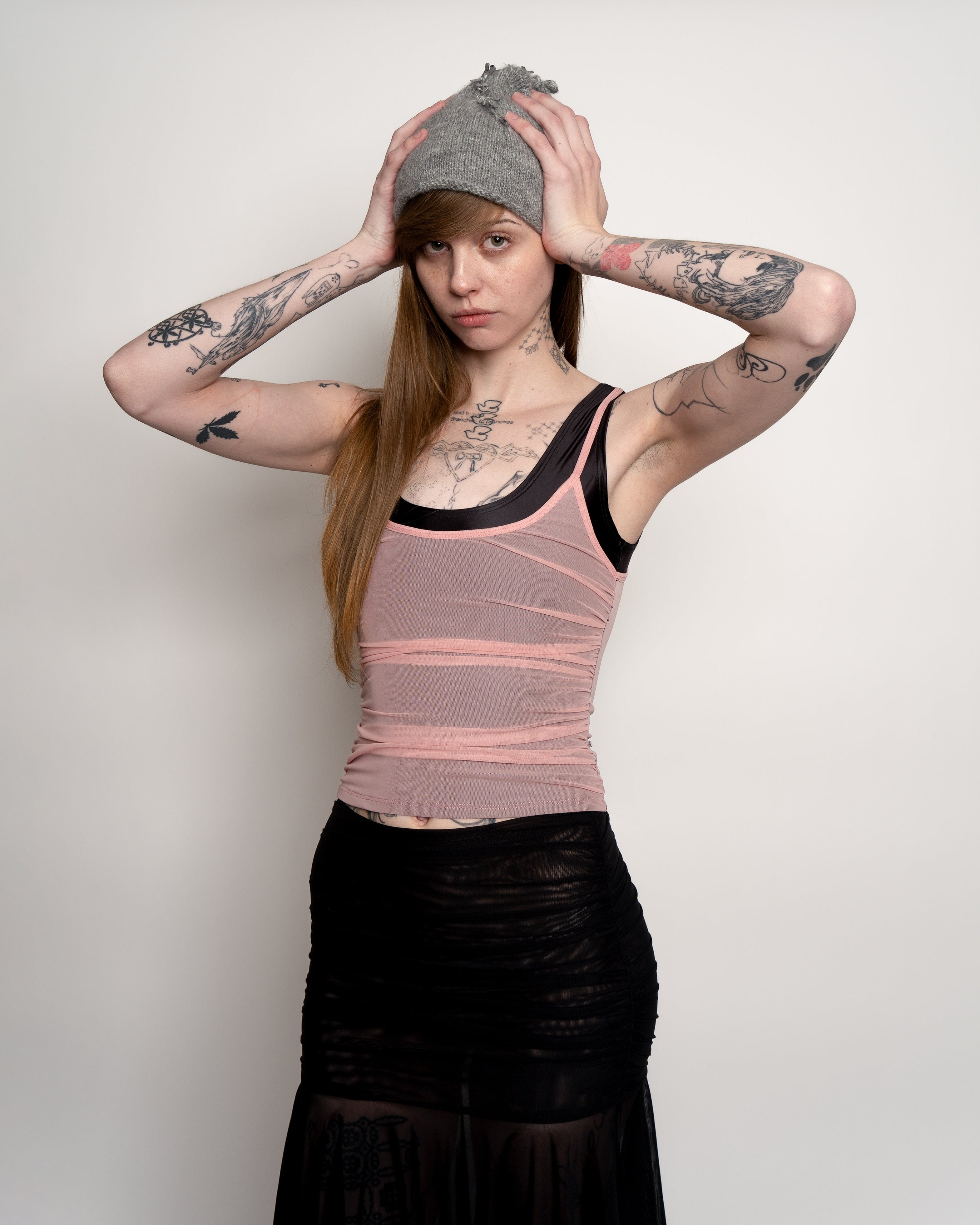 Chio Mohair Beanie in Gray