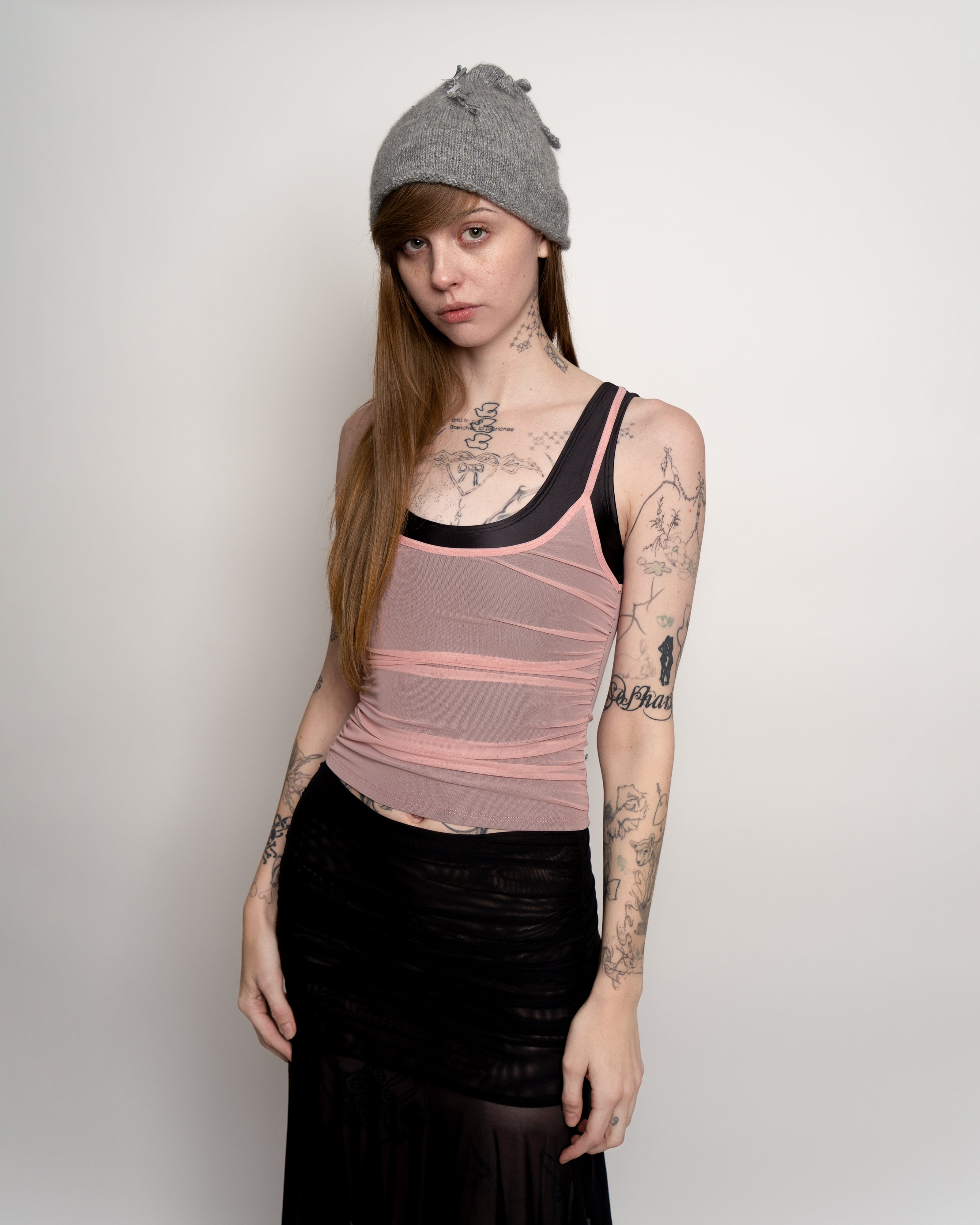 Chio Mohair Beanie in Gray