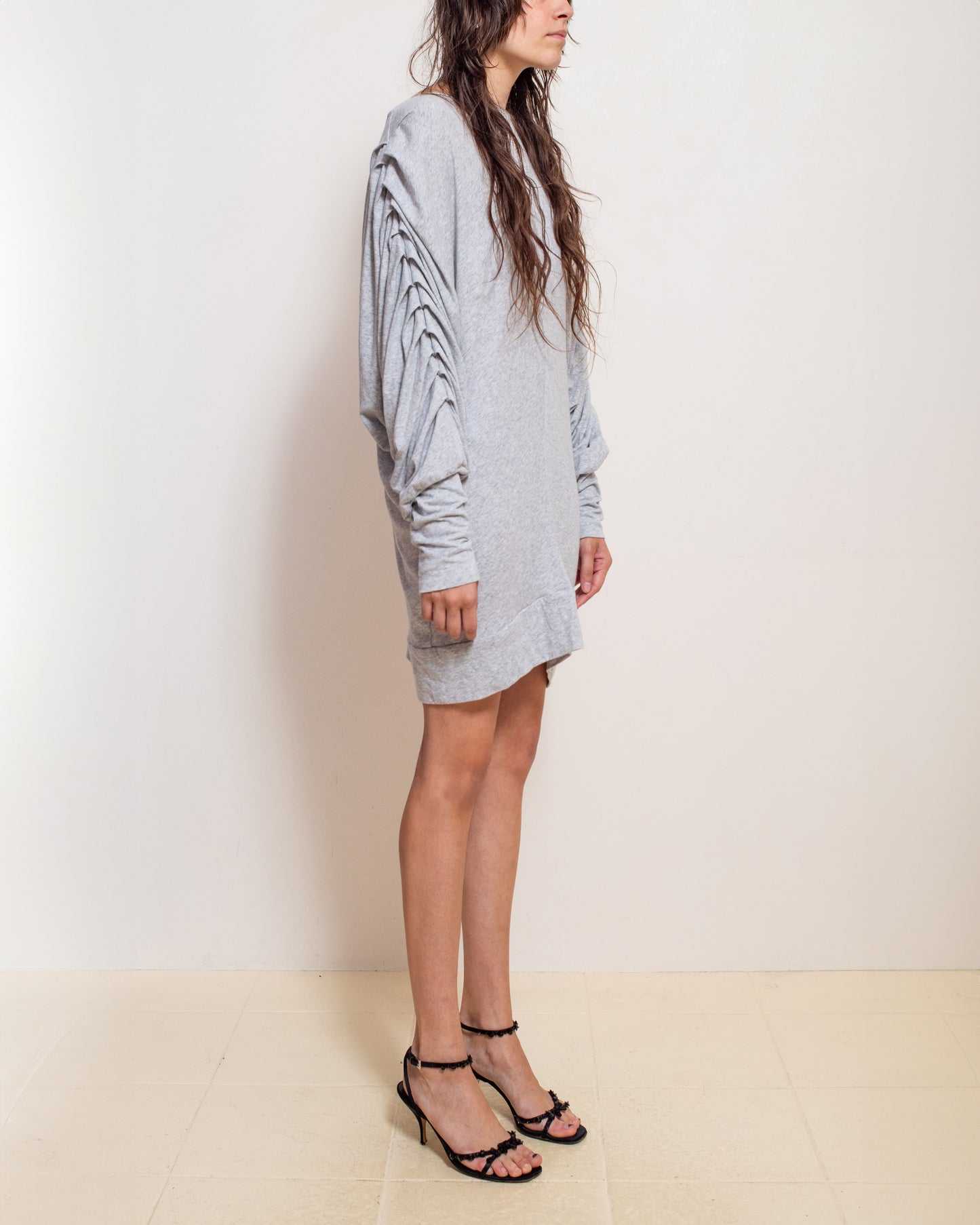 Grey Batwing Dress