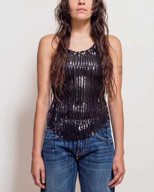 Sequin Halter Top