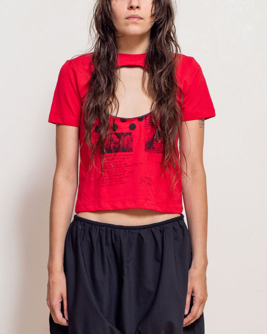 Red Logo Removal Baby Tee