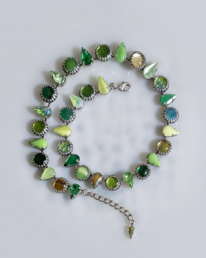 Layering Choker in Salad (Silver)