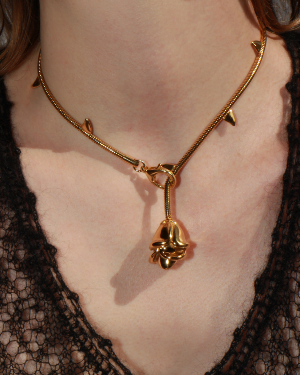 Marland Backus - Rosebud Necklace in Gold - Sample