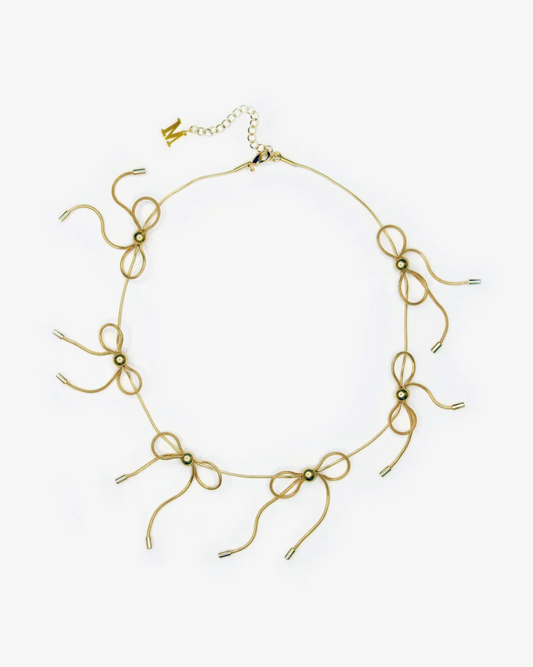 Marland Backus - Bow Necklace Gold - Sample