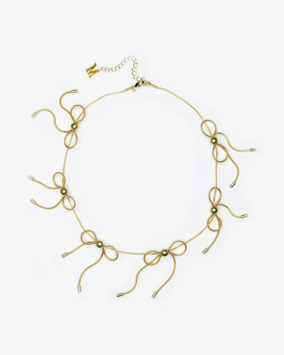 Marland Backus - Bow Necklace Gold - Sample