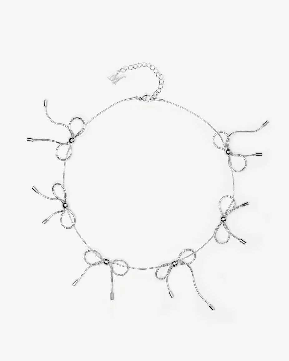 Marland Backus - Bow Necklace Silver - Sample