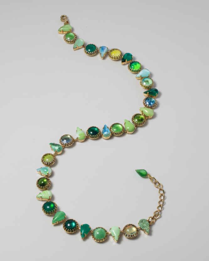 Layering Choker in Salad (Gold)