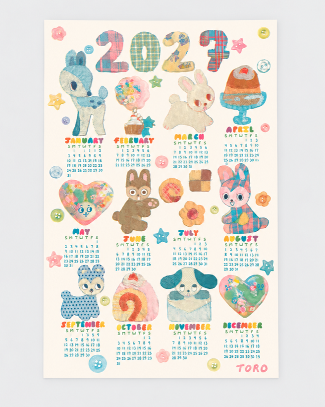 2027 Masa Toro Calendar Sheet