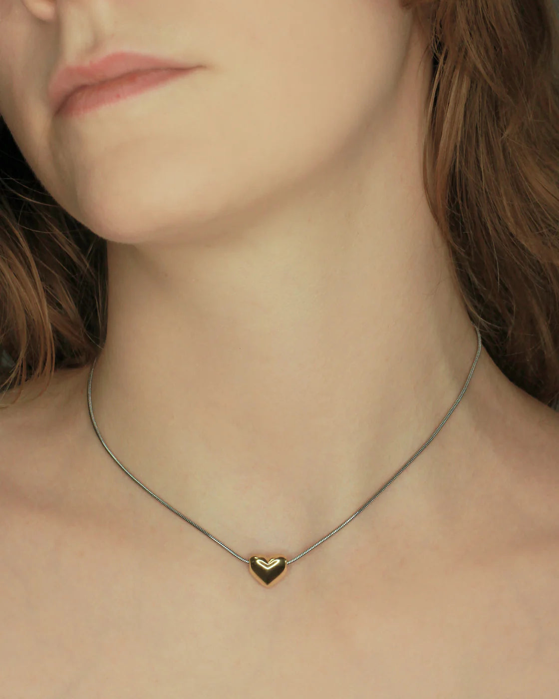 Marland Backus - Baby Heart Necklace Gold - Sample