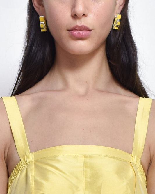 Yellow Traffic Jam Earrings