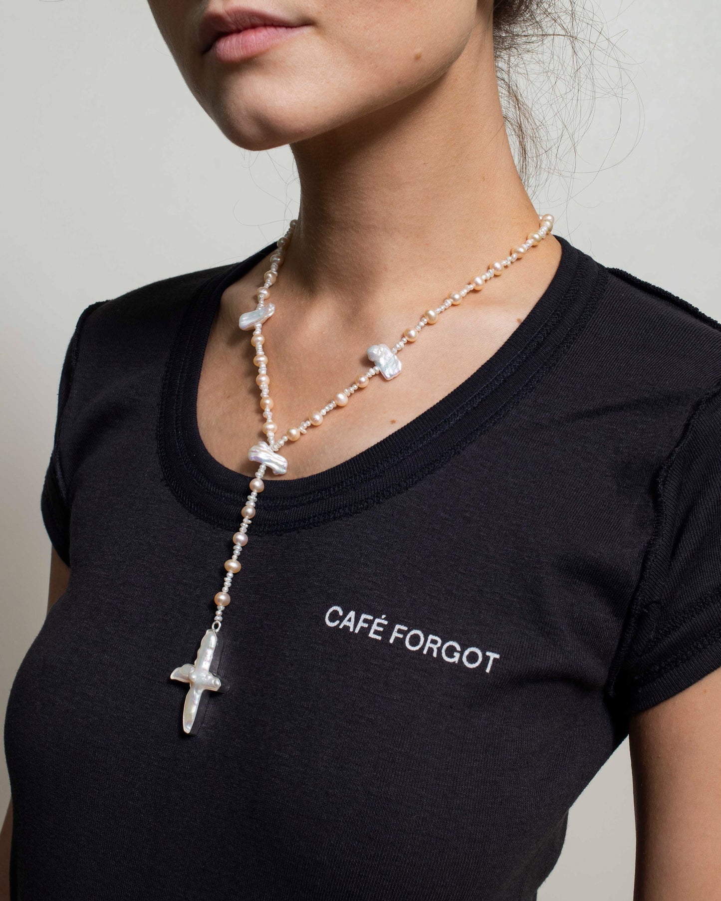 The Rosary Necklace in Silver