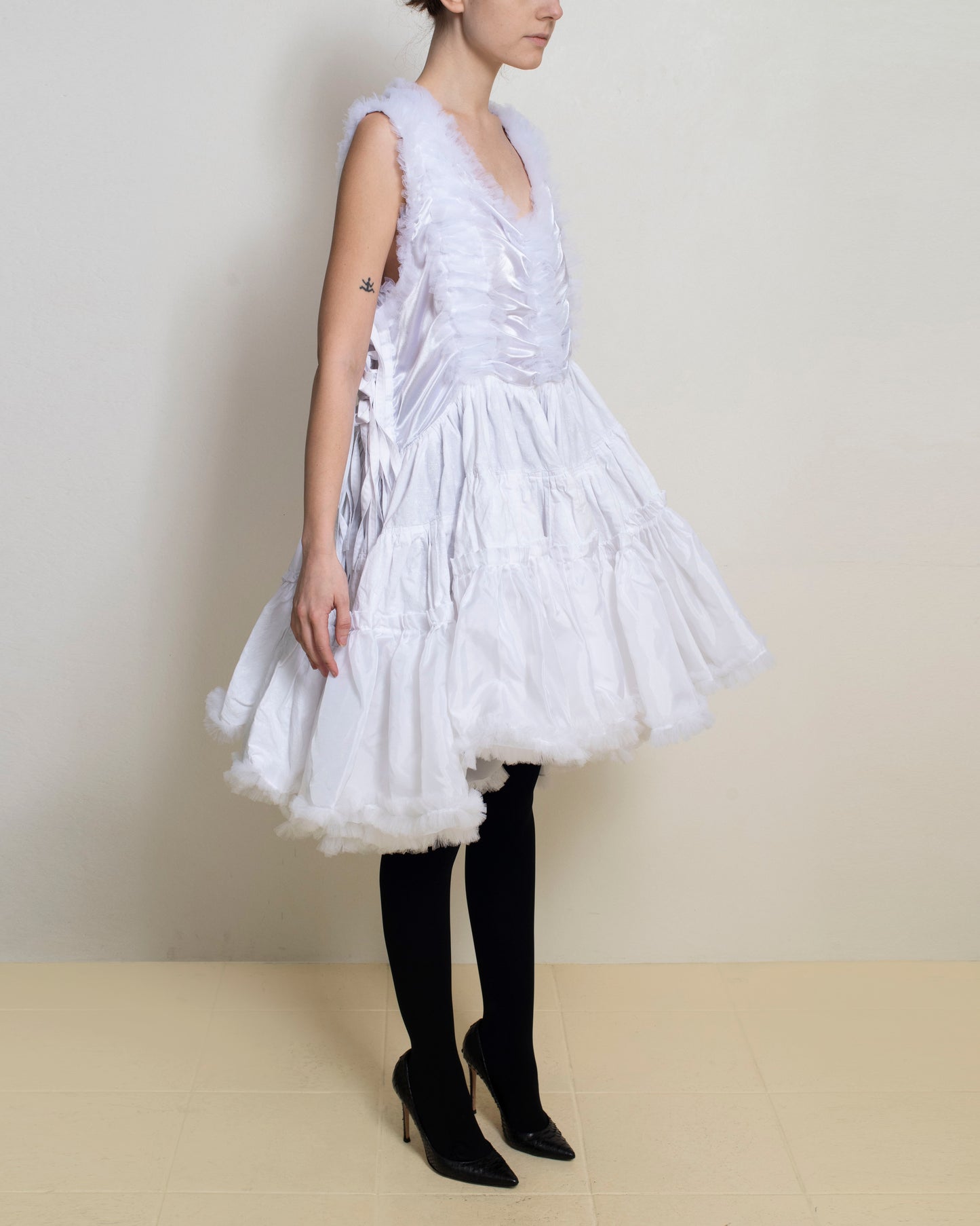 Meg Beck - White Tiered Dress