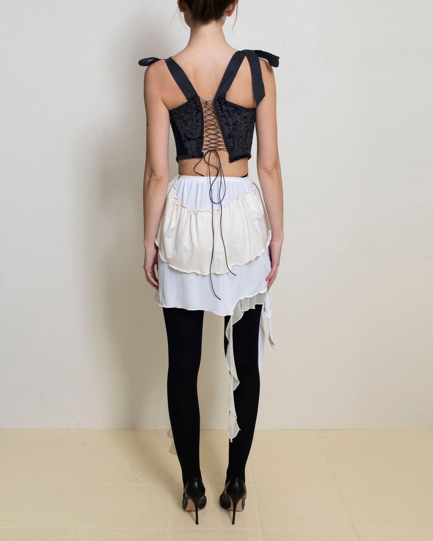 White + Off-White Lace Lola Skirt