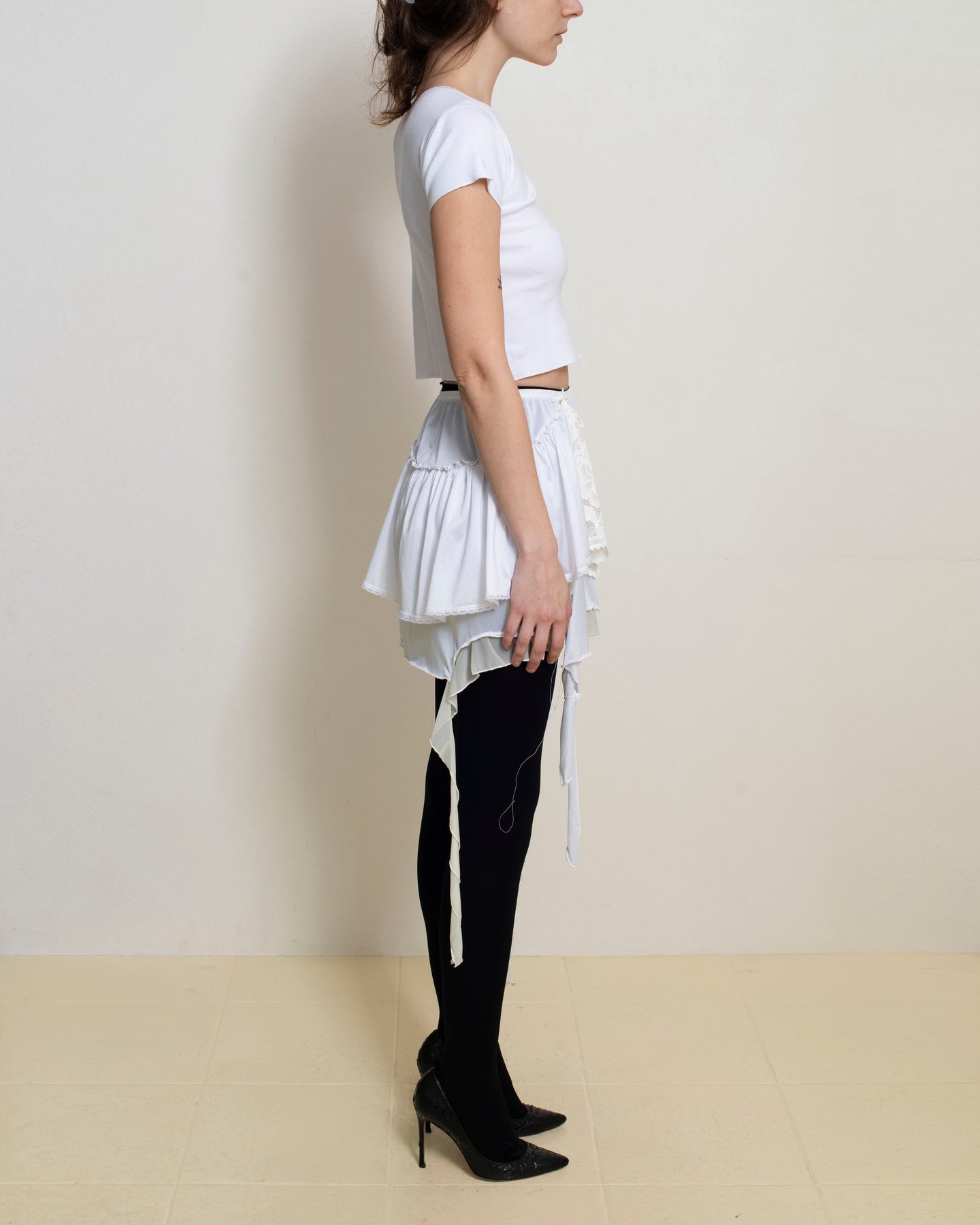 White + Roses Lace Lola Skirt