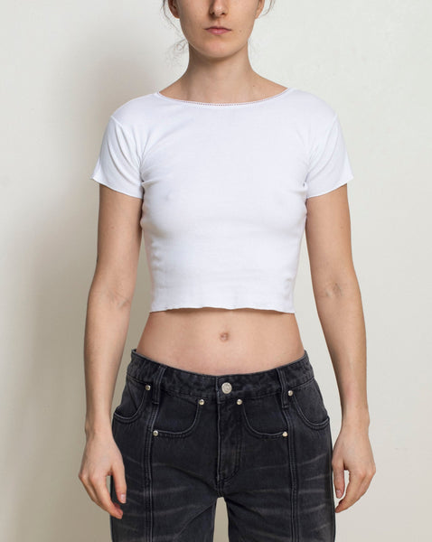 MOUSSYBEP OG ラインストーン BABY TEE ホワイト MOUSSY BEP OG ラインストーン BABY TEE GLAY