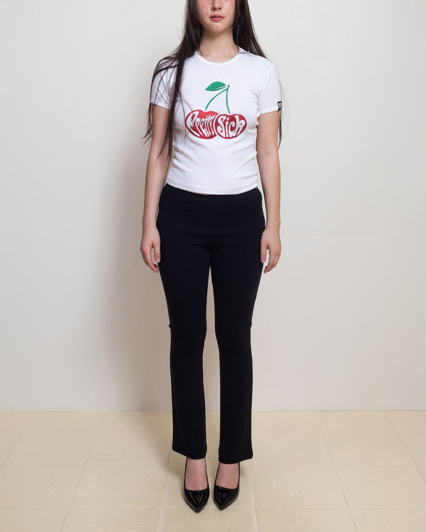 Cherry Glitter Baby Tee