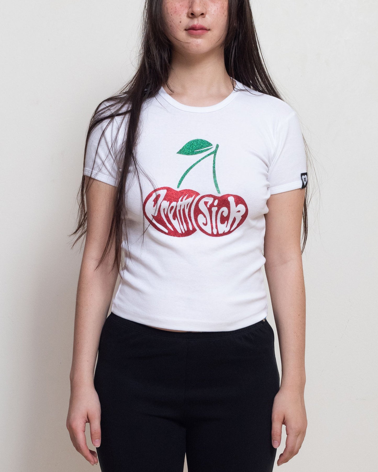 Cherry Glitter Baby Tee