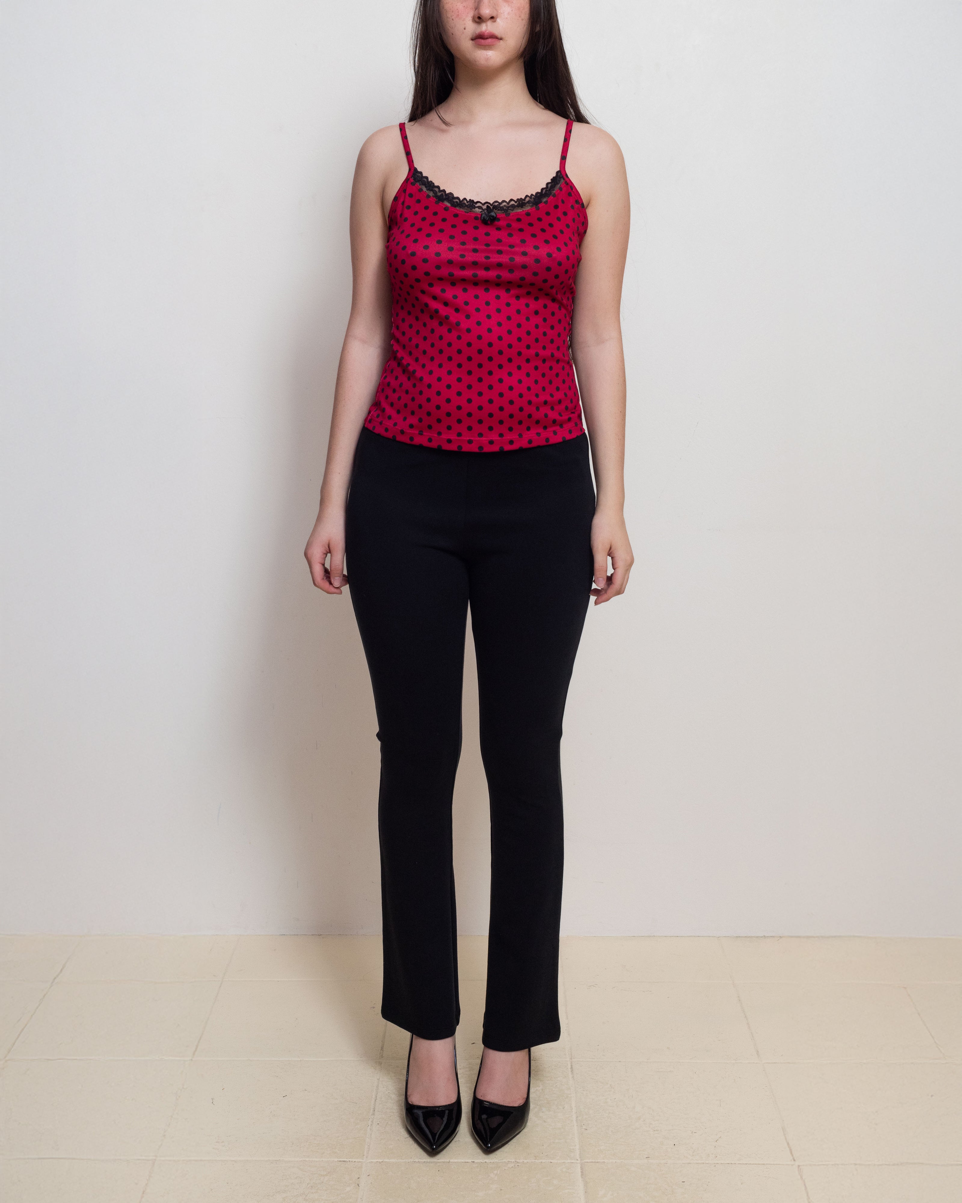 Red Polka Dot Thalia Tank Top