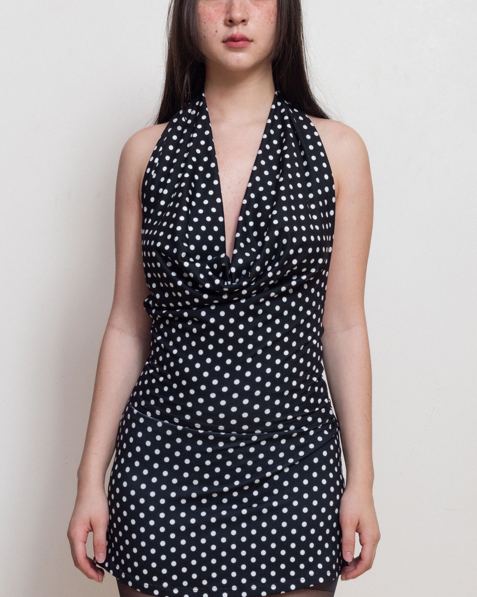 Black Polka Dot Psyche Top