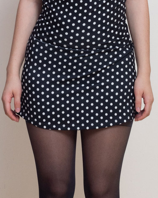 Black Polka Dot Olympia Skirt