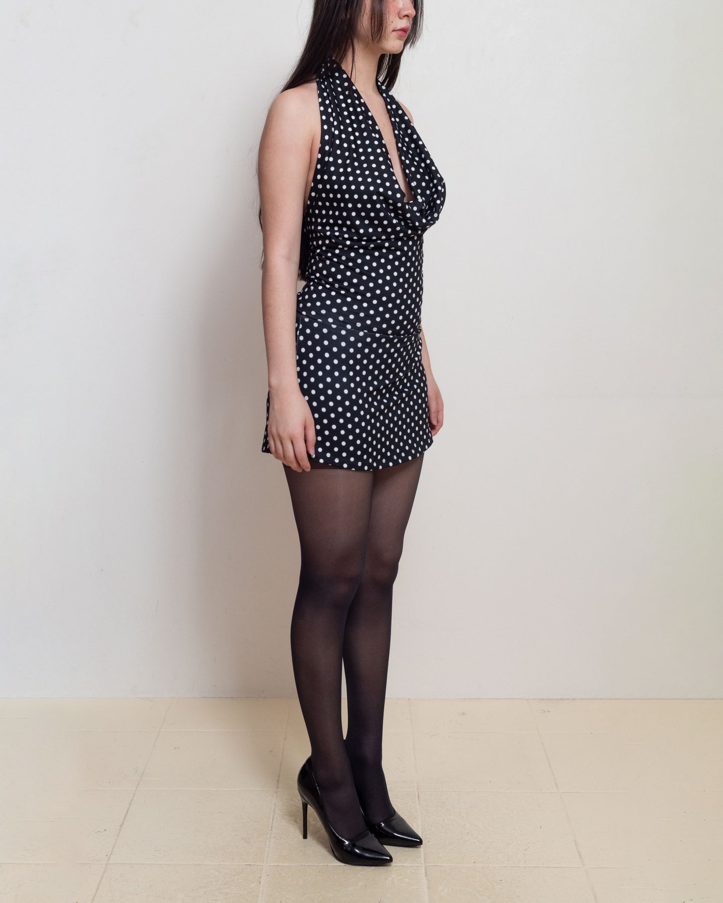 Black Polka Dot Olympia Skirt