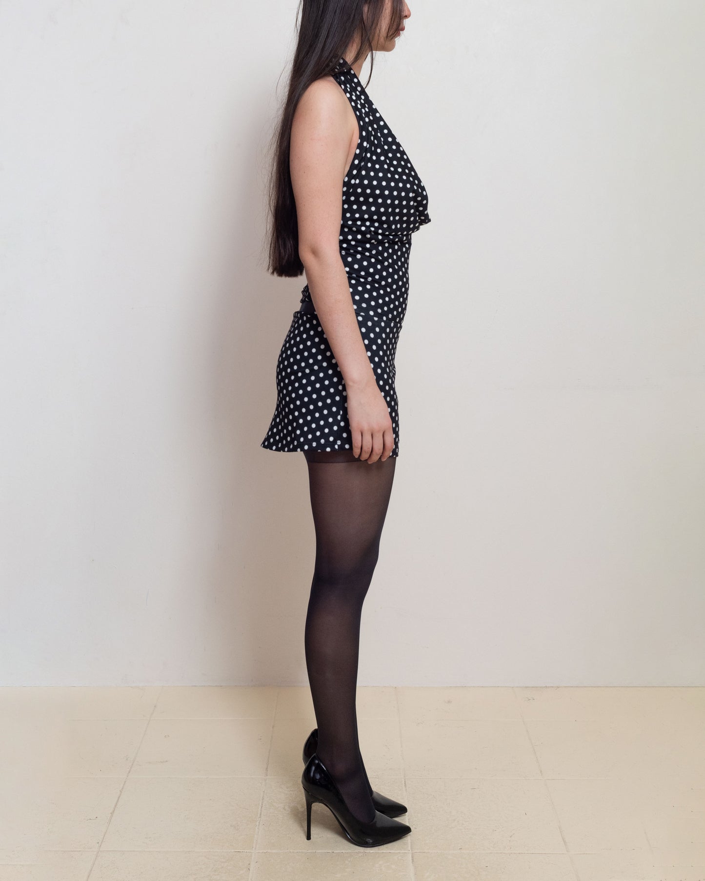 Black Polka Dot Olympia Skirt