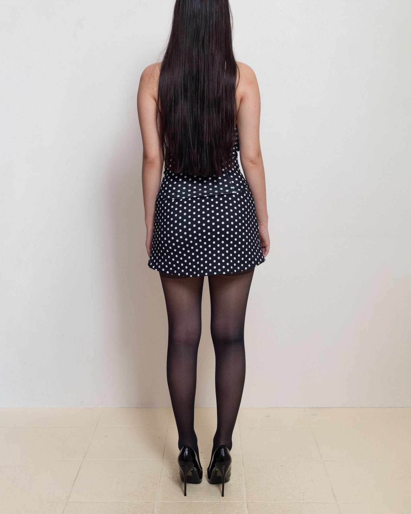 Black Polka Dot Olympia Skirt