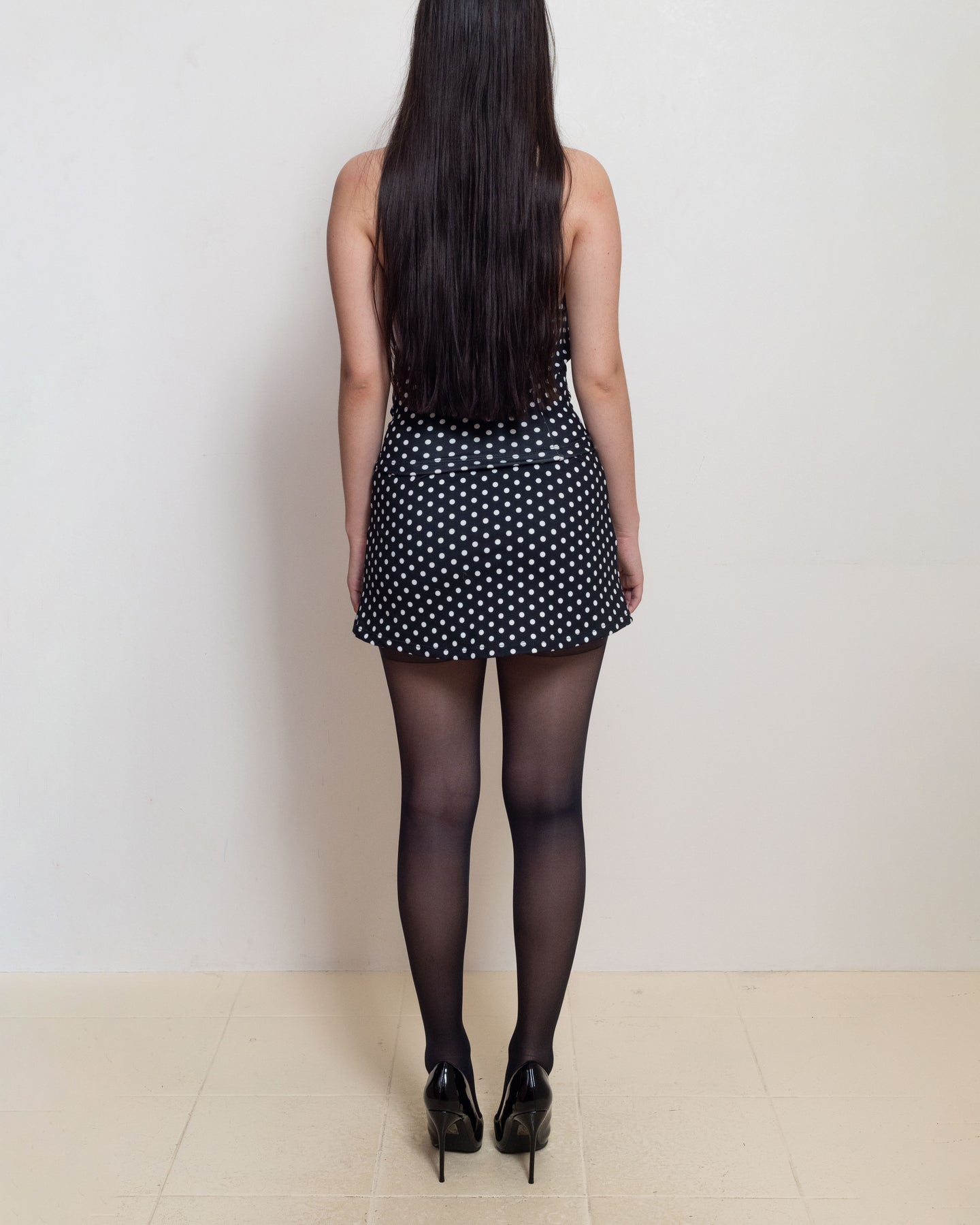 Black Polka Dot Olympia Skirt