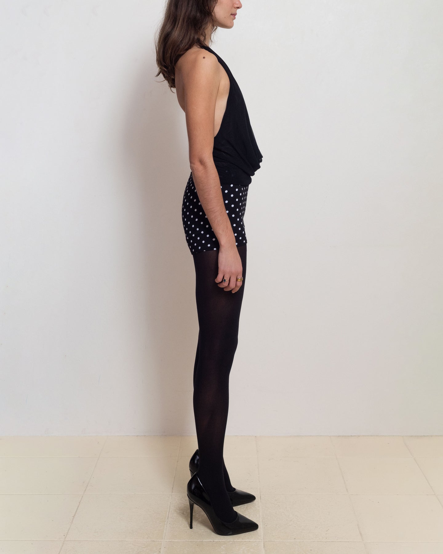 Black Polka Dot Cleo Hot Shorts