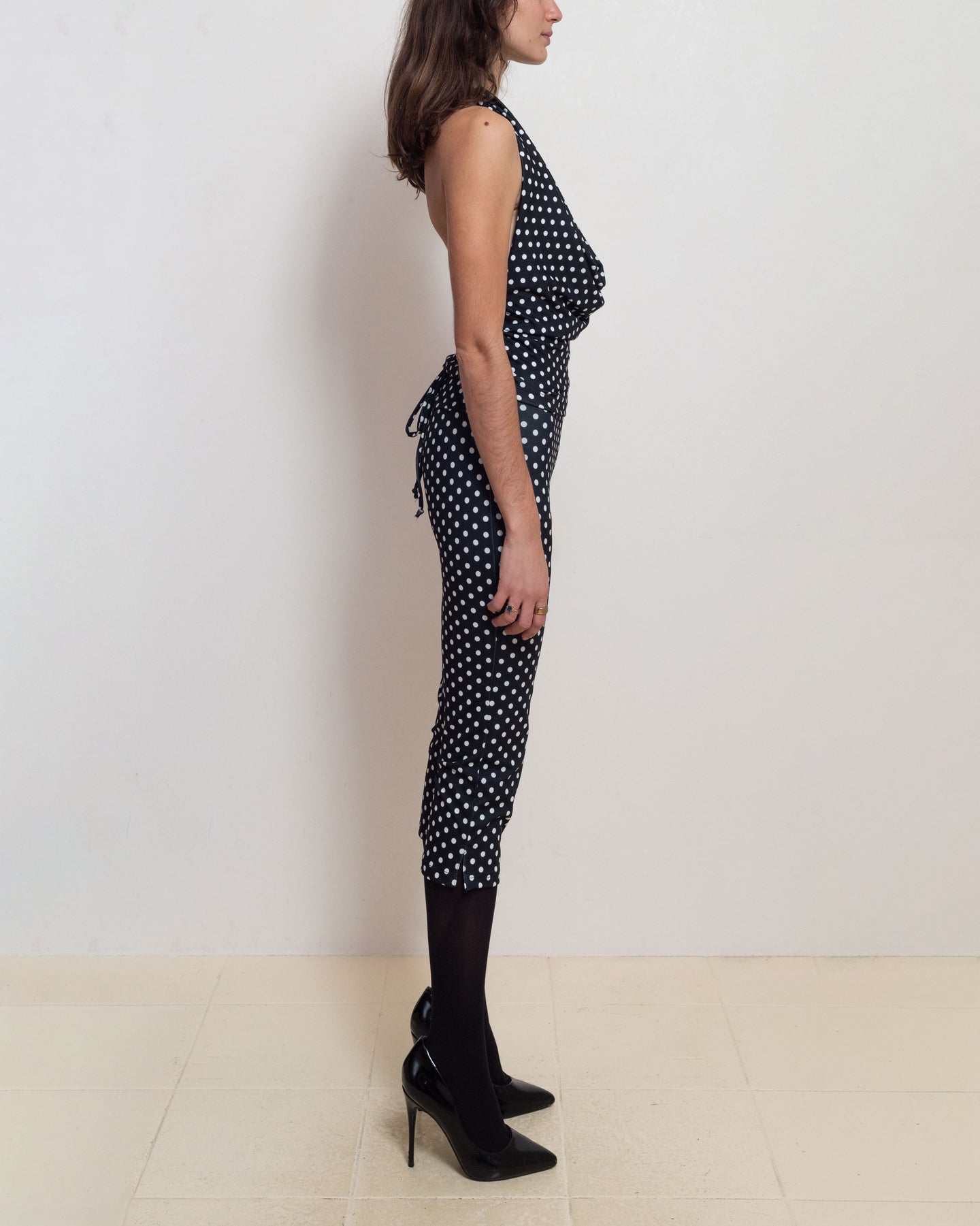 Black Polka Dot Psyche Capri