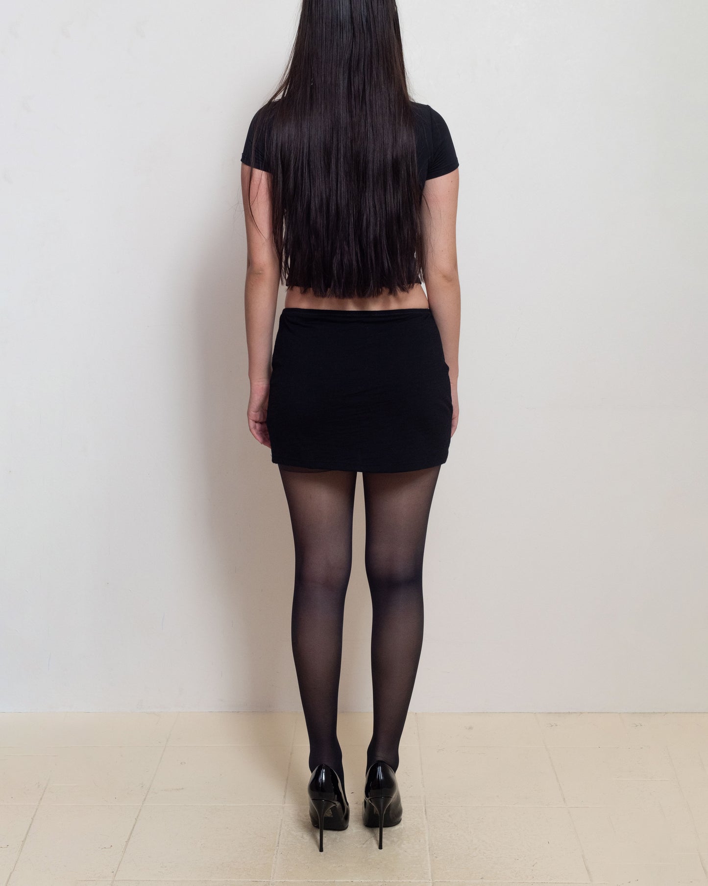 Premium Merino Wool Frilly Mini Skirt