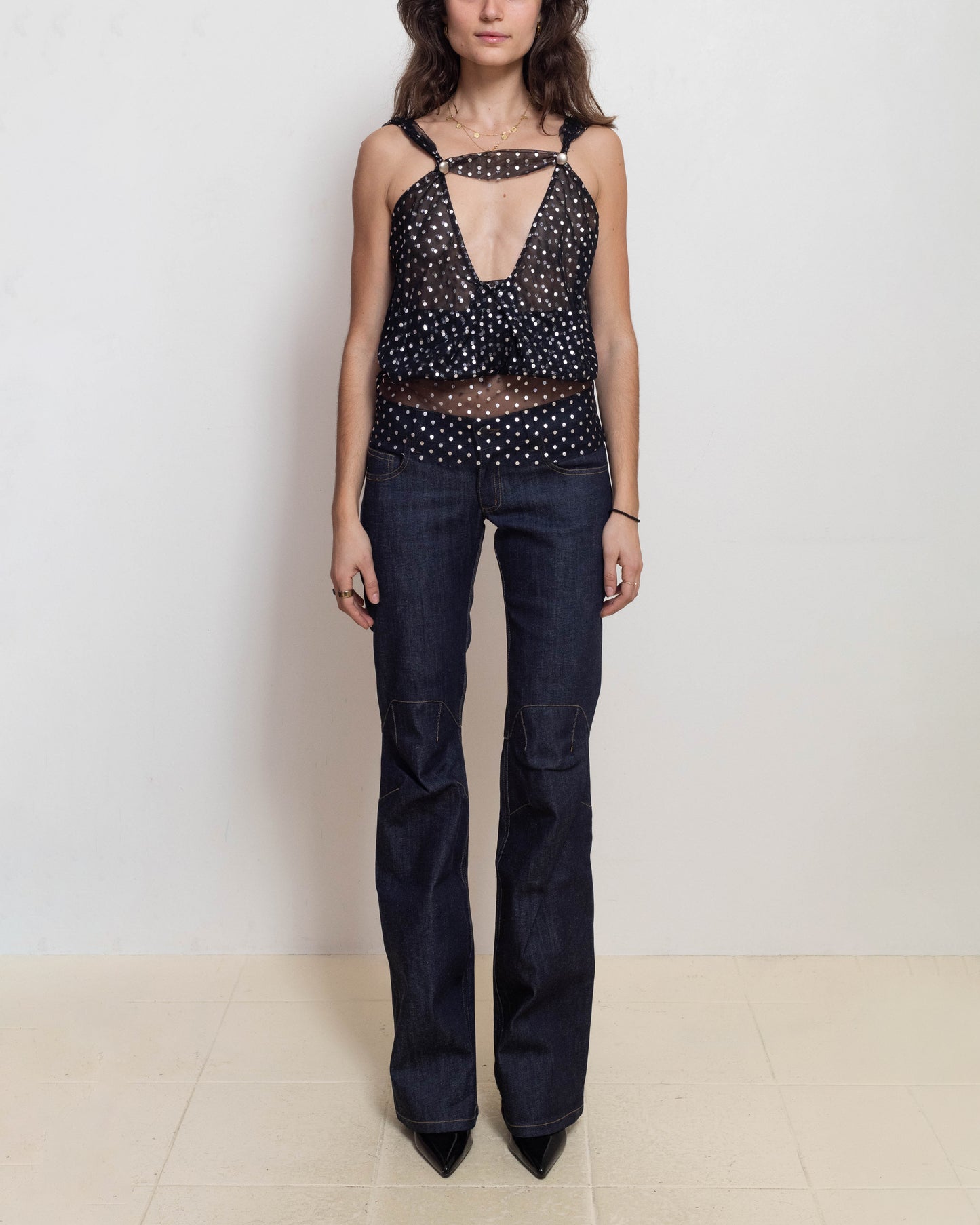 Low Rise Women's Origami Denim Jeans