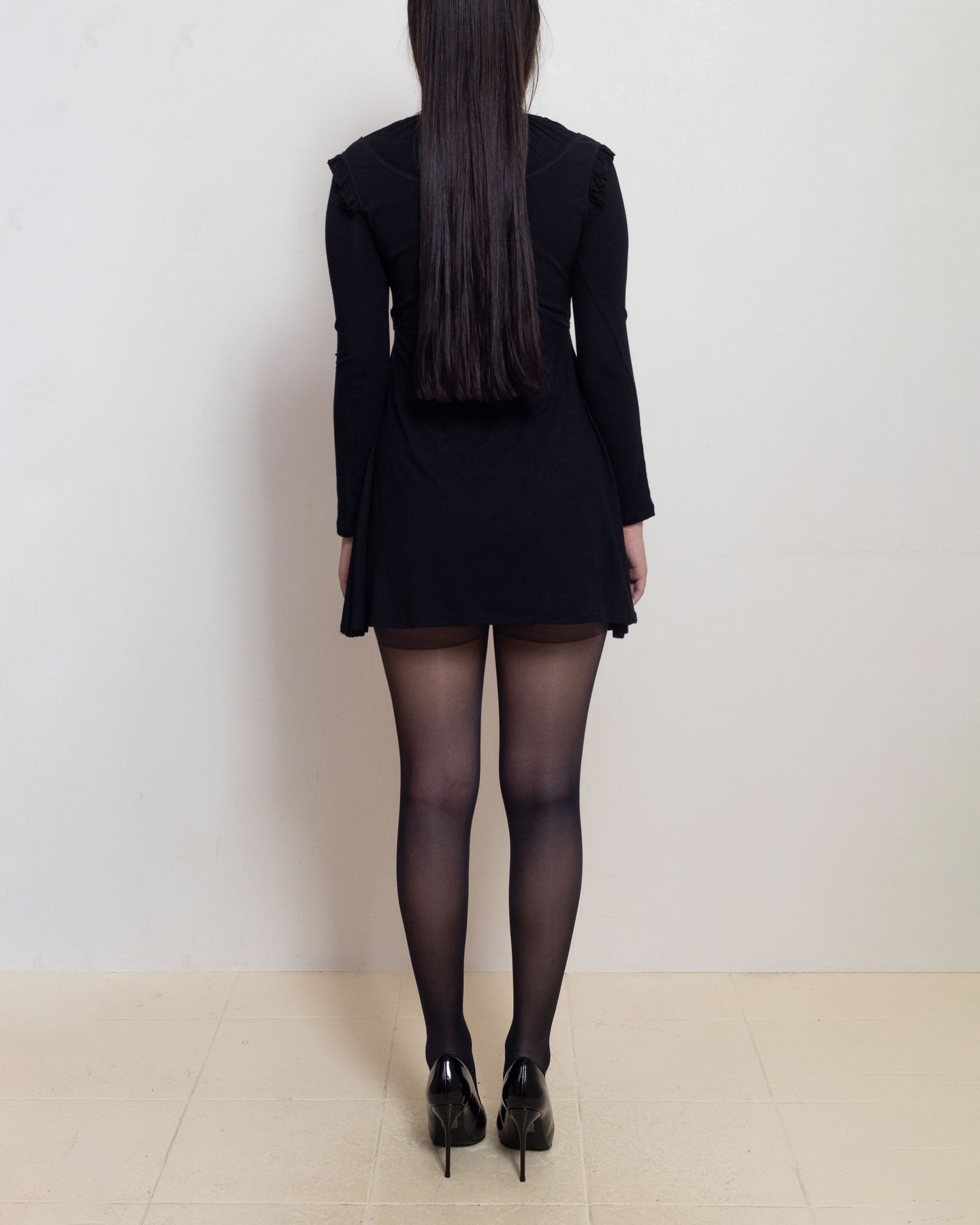 Long Sleeve Bustier Babydoll Dress