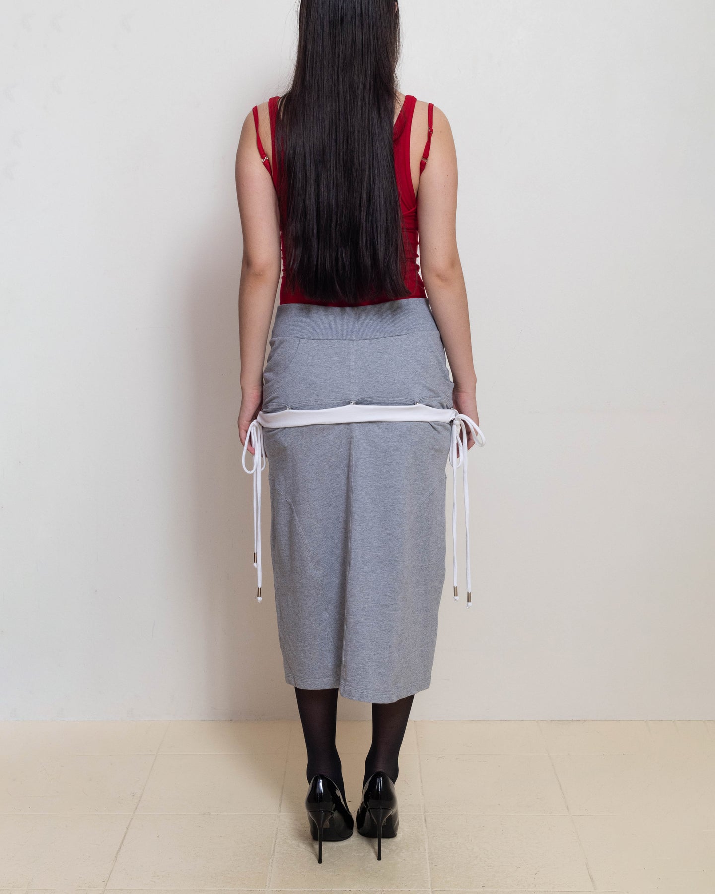 Grey Detachable Snap Skirt