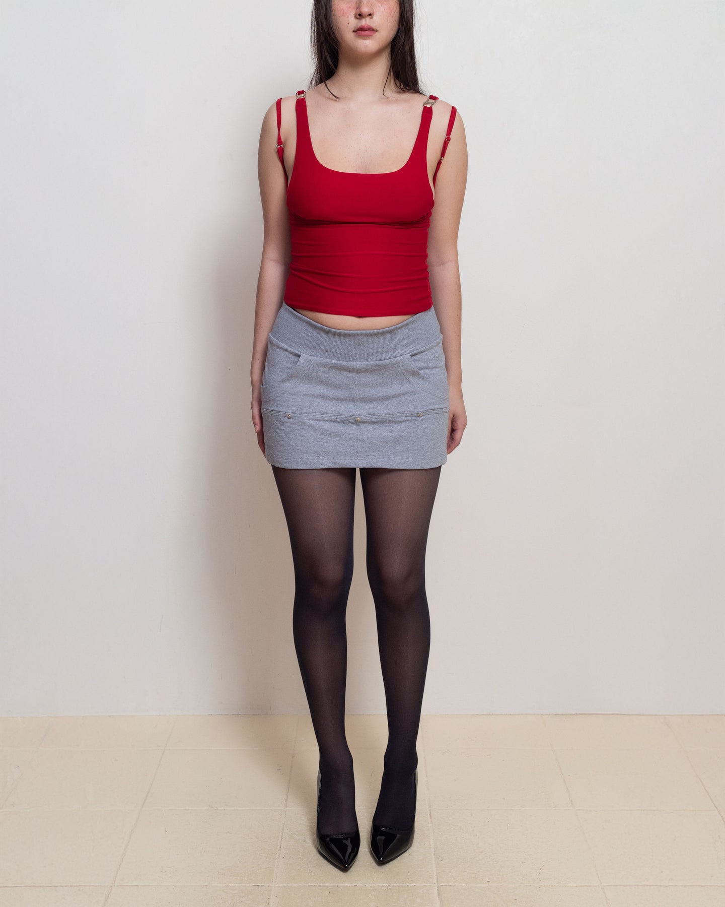 Grey Detachable Snap Skirt