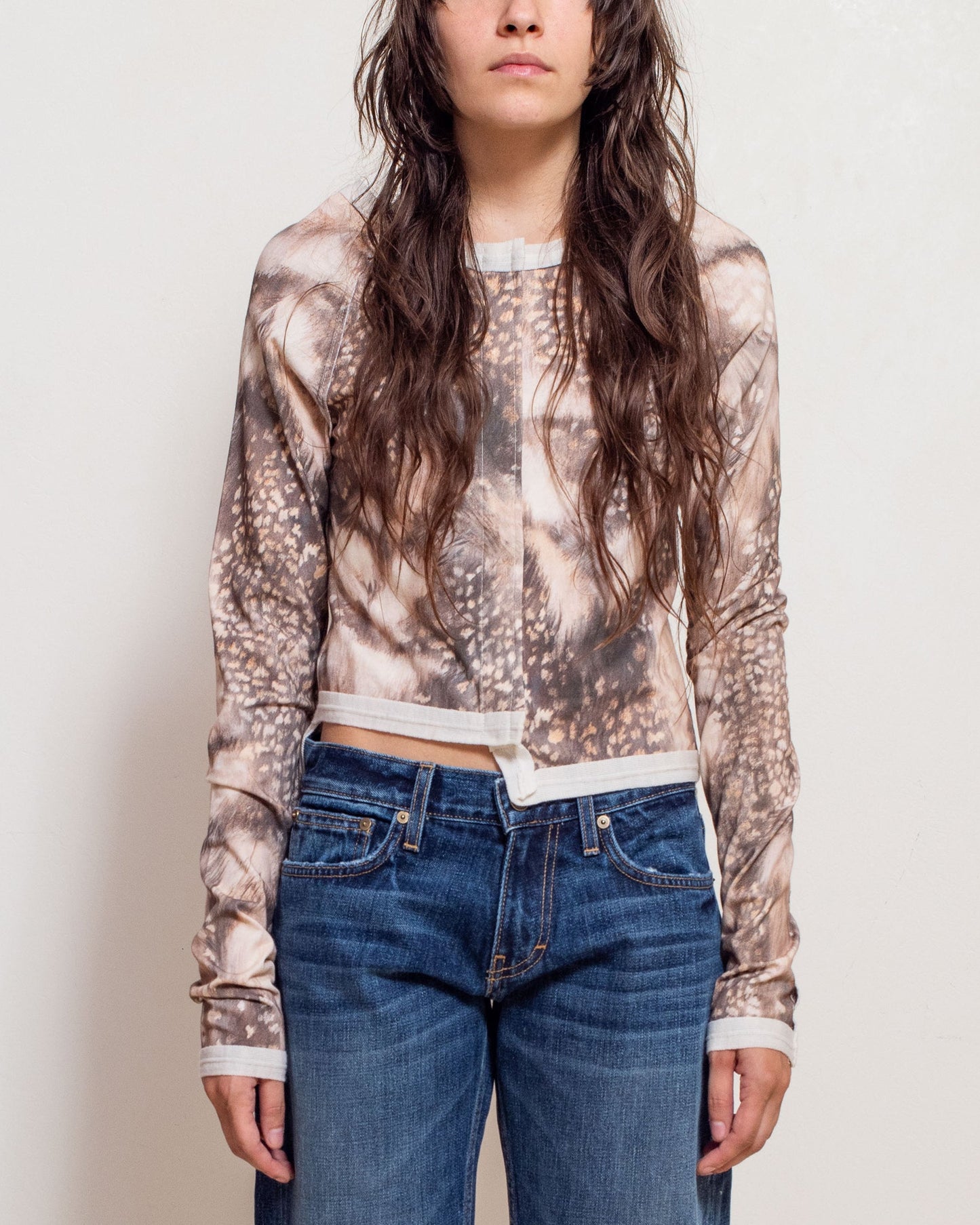 Deer Print Classic Cardigan