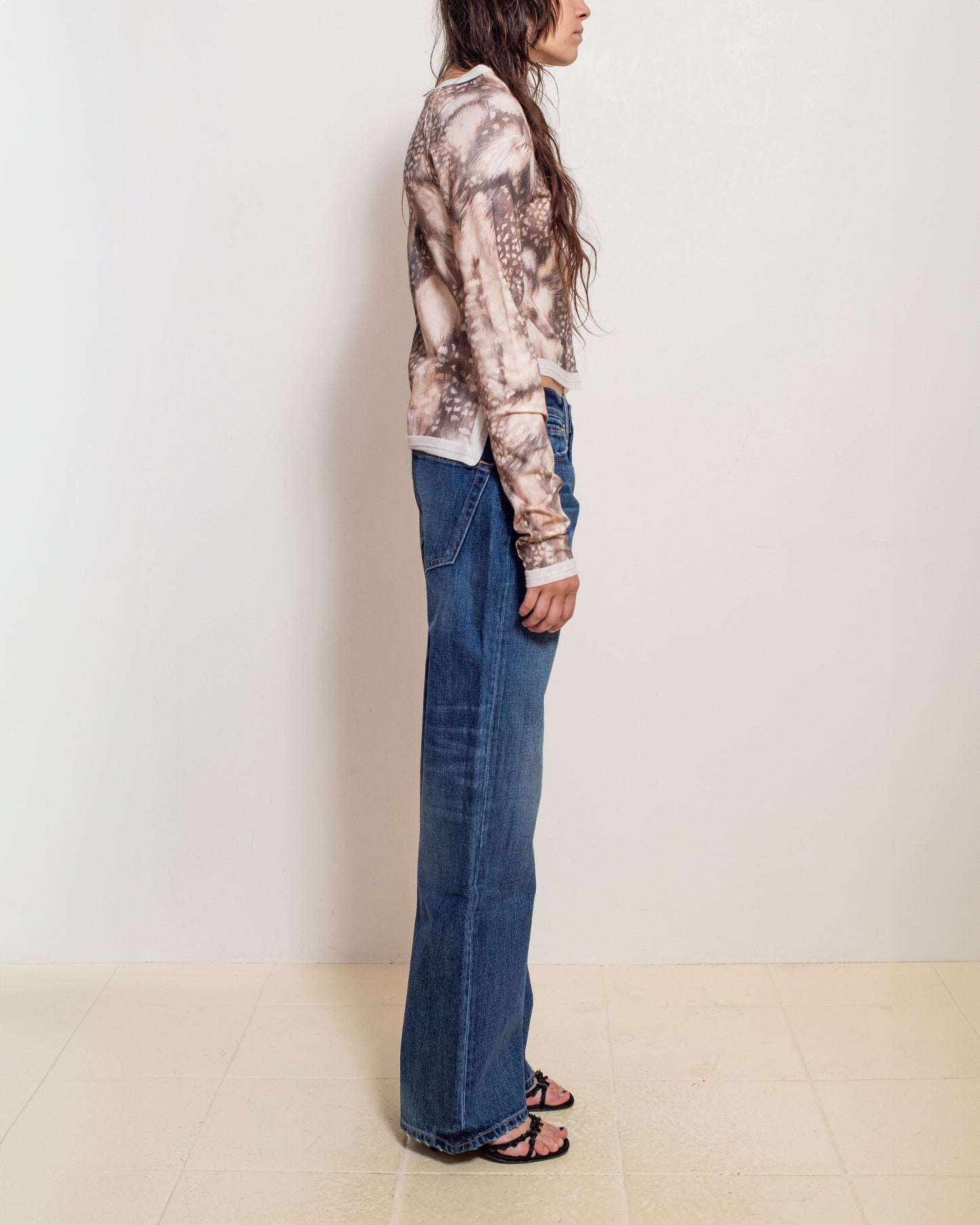 Deer Print Classic Cardigan