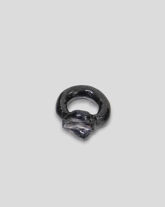 Blobb - Black Bling Ring with rectangular gem