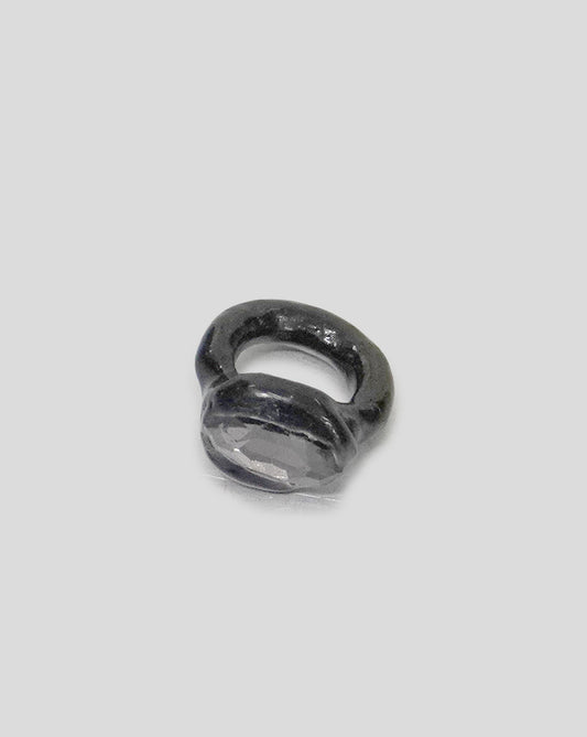 Blobb - Black Bling Ring with Oversized Oval Gem