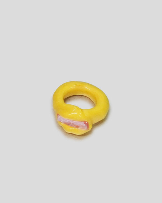 Blobb - Yellow Ring with Pink Gem